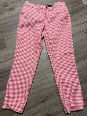 Tommy Hilfiger Kids Pink and White Gingham Pants